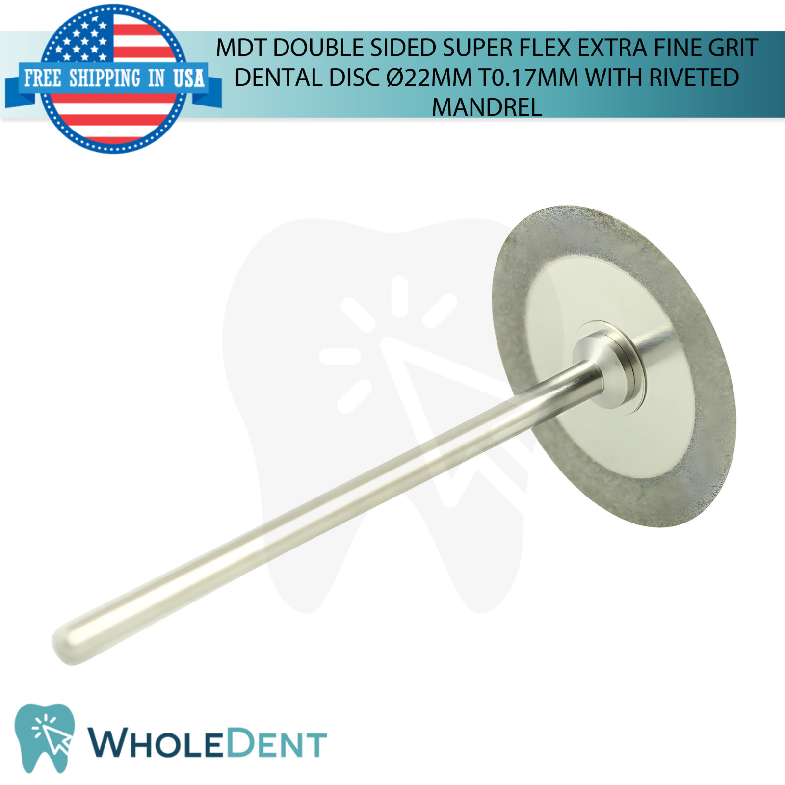 Extra Fine Grit Diamond Double Sided Super Flex Dental Disc Ø22mm 0.17mm Thick