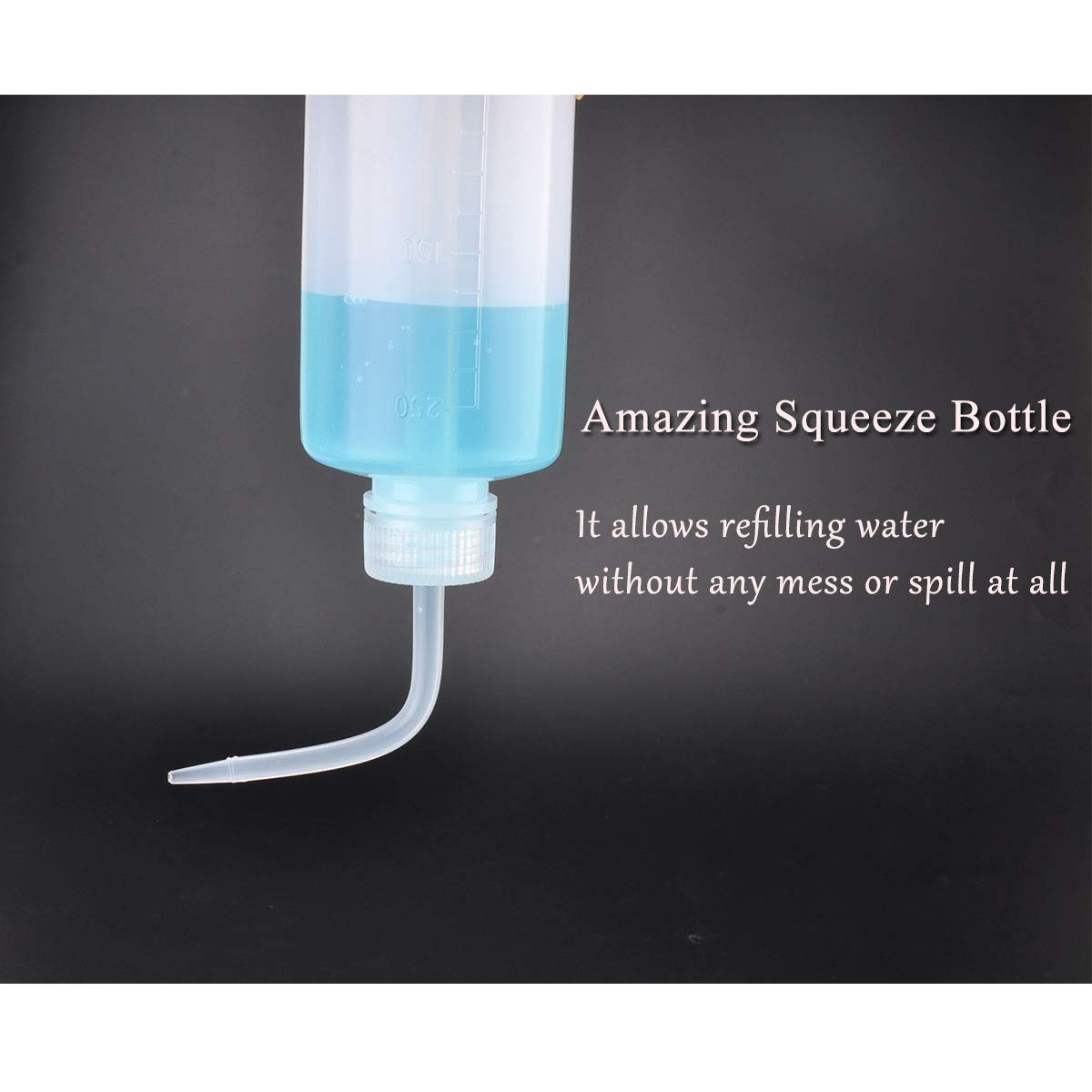 Valchoose Plastic Squeeze Bottle Leak Proof, 250ml | 8.5oz 8.5 Ounces, White