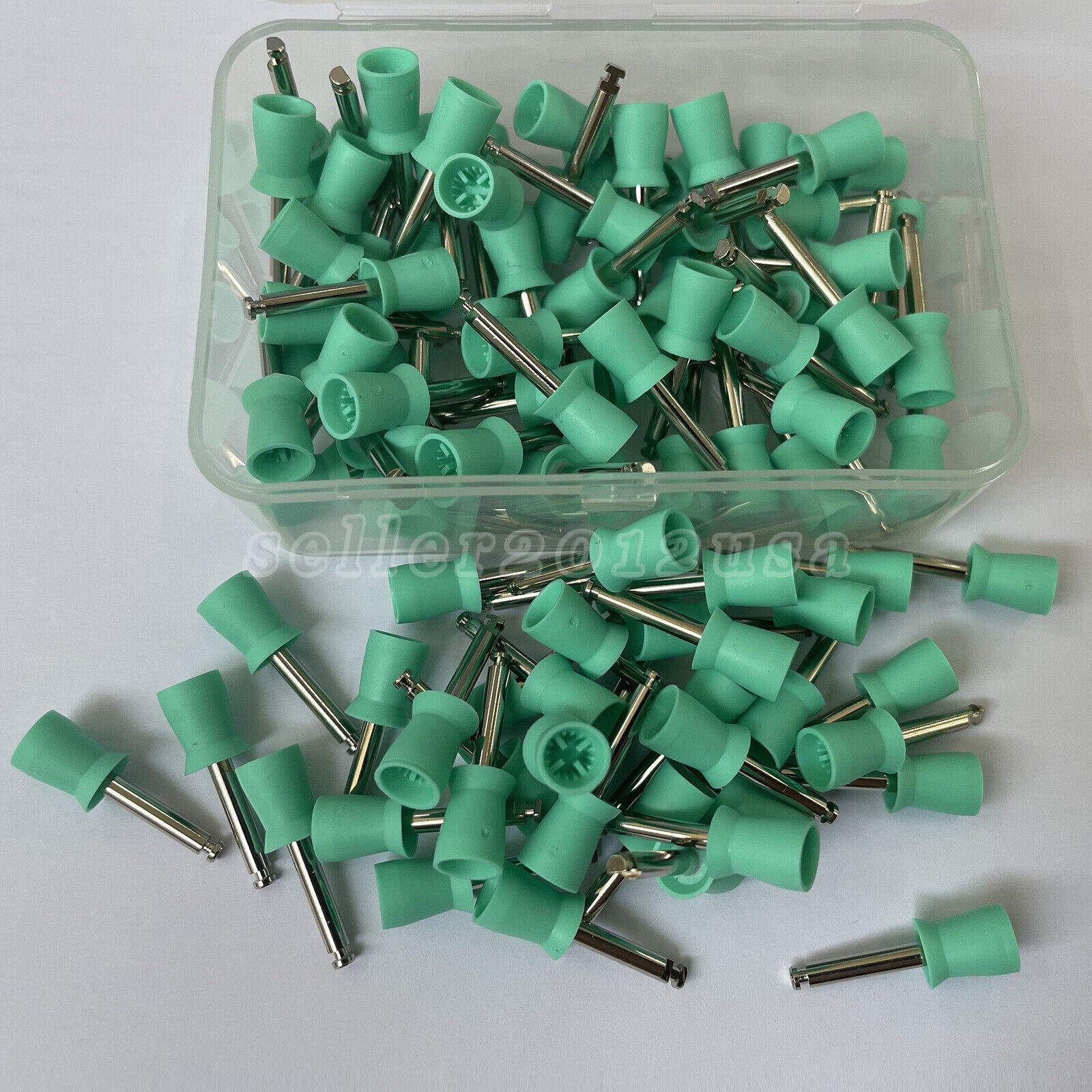 100 pieces/Box Dental Prophy Tooth Polishing Cups Brushes Rubber green color