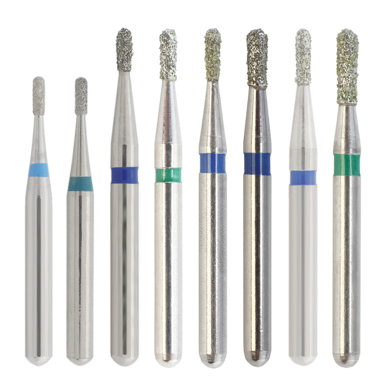 Diamond Dental Burs 856 379 801 FG Round End Taper Football Barrel Pear Flame