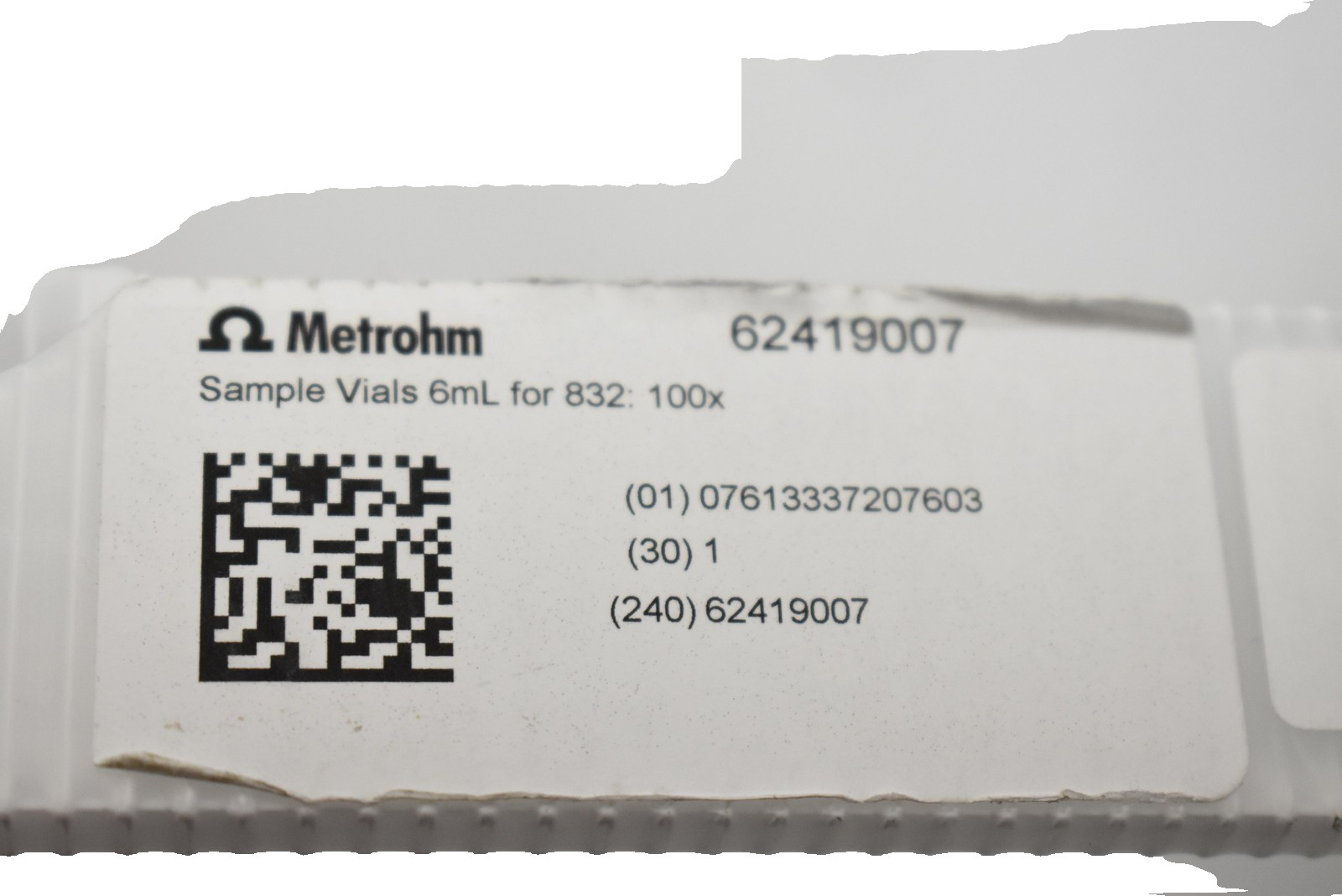 Metrohm Sample Vials 6mL for 832 Clean Pack 100x Glass 38.25×21.75mm Lab Bottles