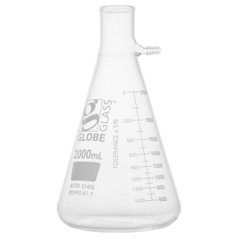 GLOBE SCIENTIFIC Filtering Flask,2 L,288 mm H 811GG8