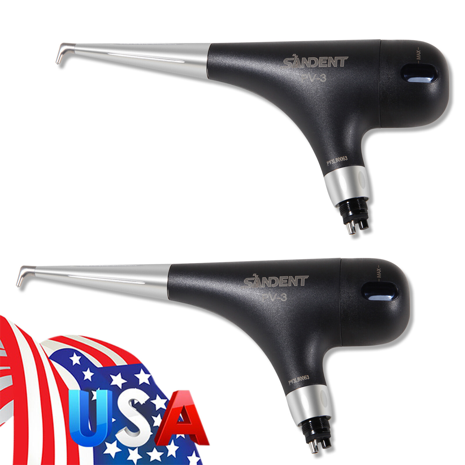 2pcs Dental 4Hole Air Prophy Flow Teeth Polishing Polisher Handpiece Hygiene PV3