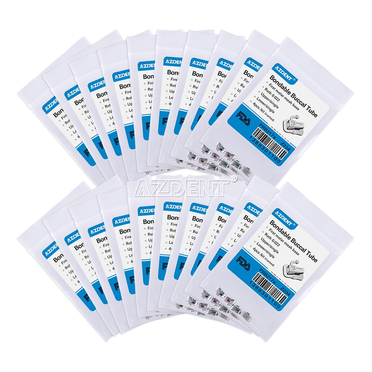USA 10Kits Dental Orthodontic Buccal Tube 1st Molar Roth 0.022 Bondable Non-conv