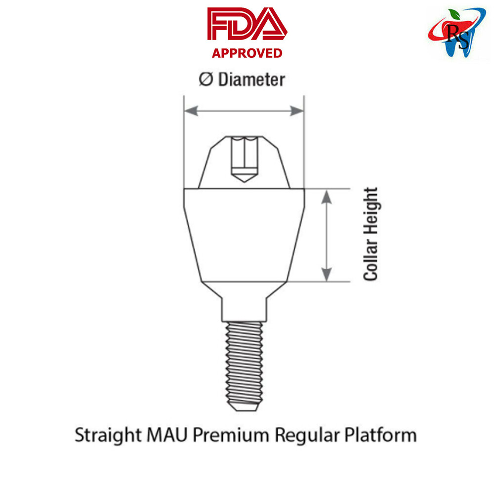 1x Set Straight Multi-Unit 1.6 Int Hex 2.42mm + PEEK Scan Body + Titanium Base