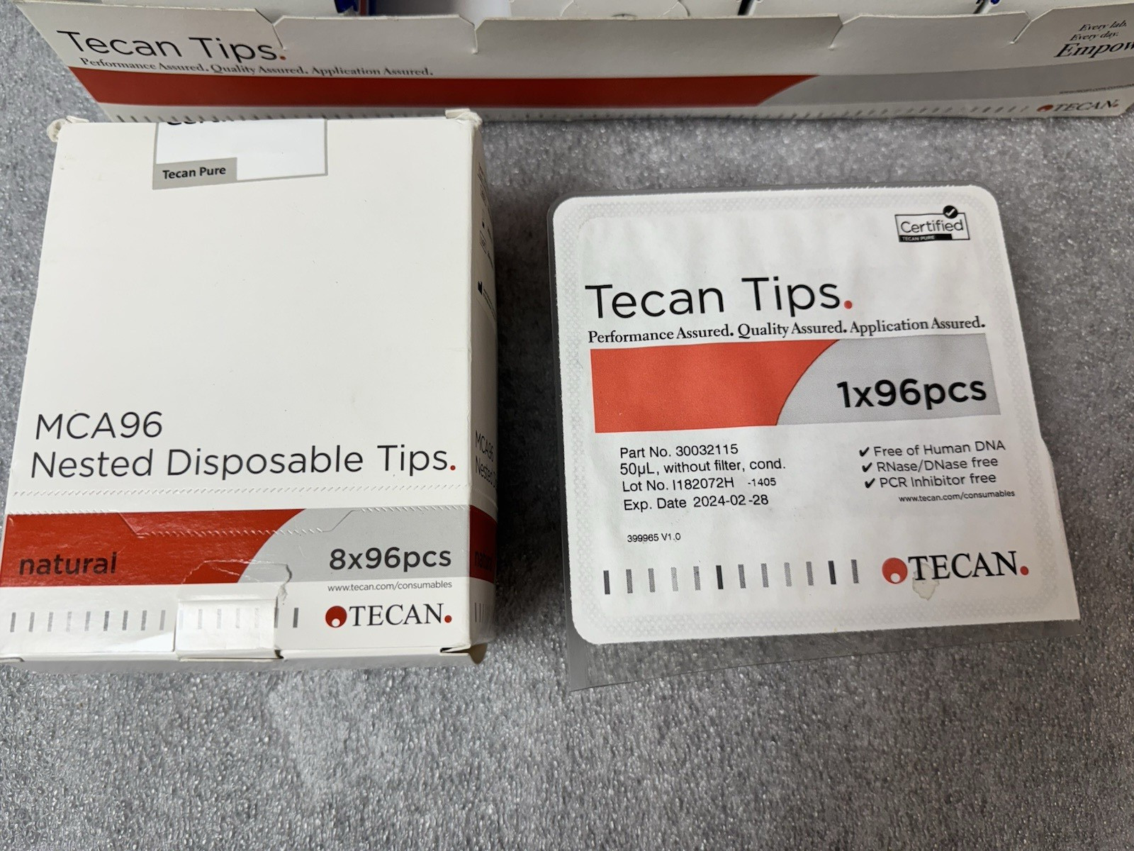Tecan Tips 200ul (8×96), 50ul (3x2x96+1×96) for Tecan Liquid Handler
