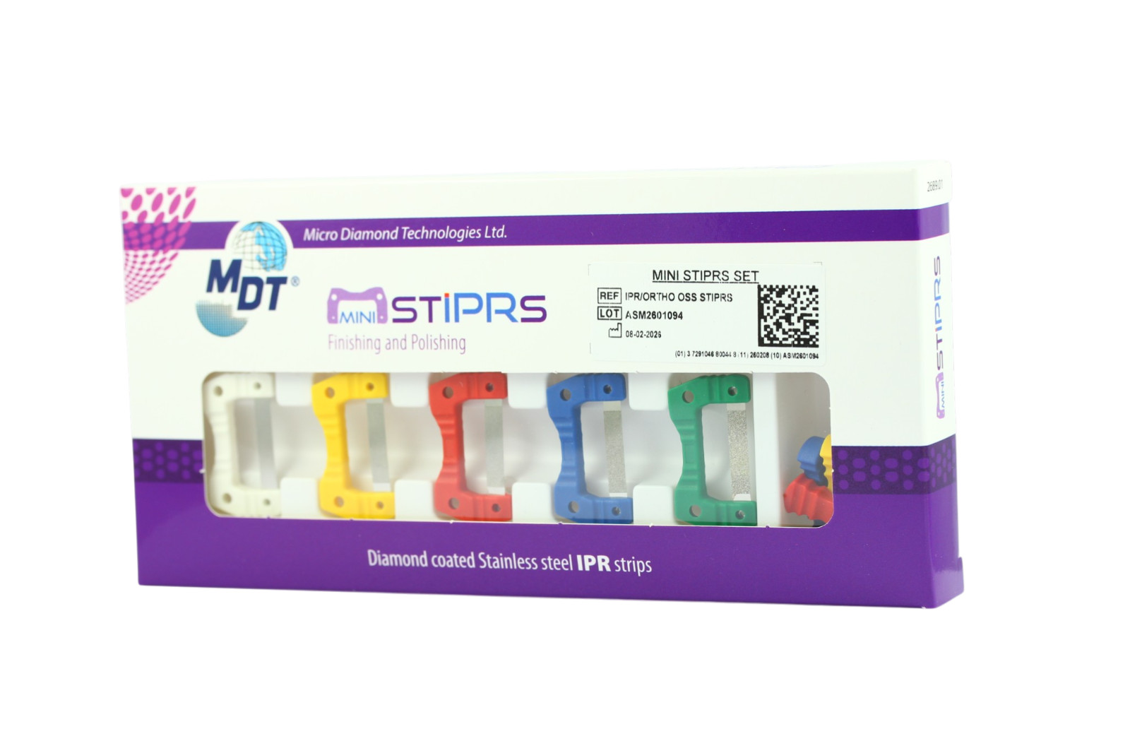 1x MDT Diamond Mini Strips One Sided 5pcs Color Coded Finishing Kit