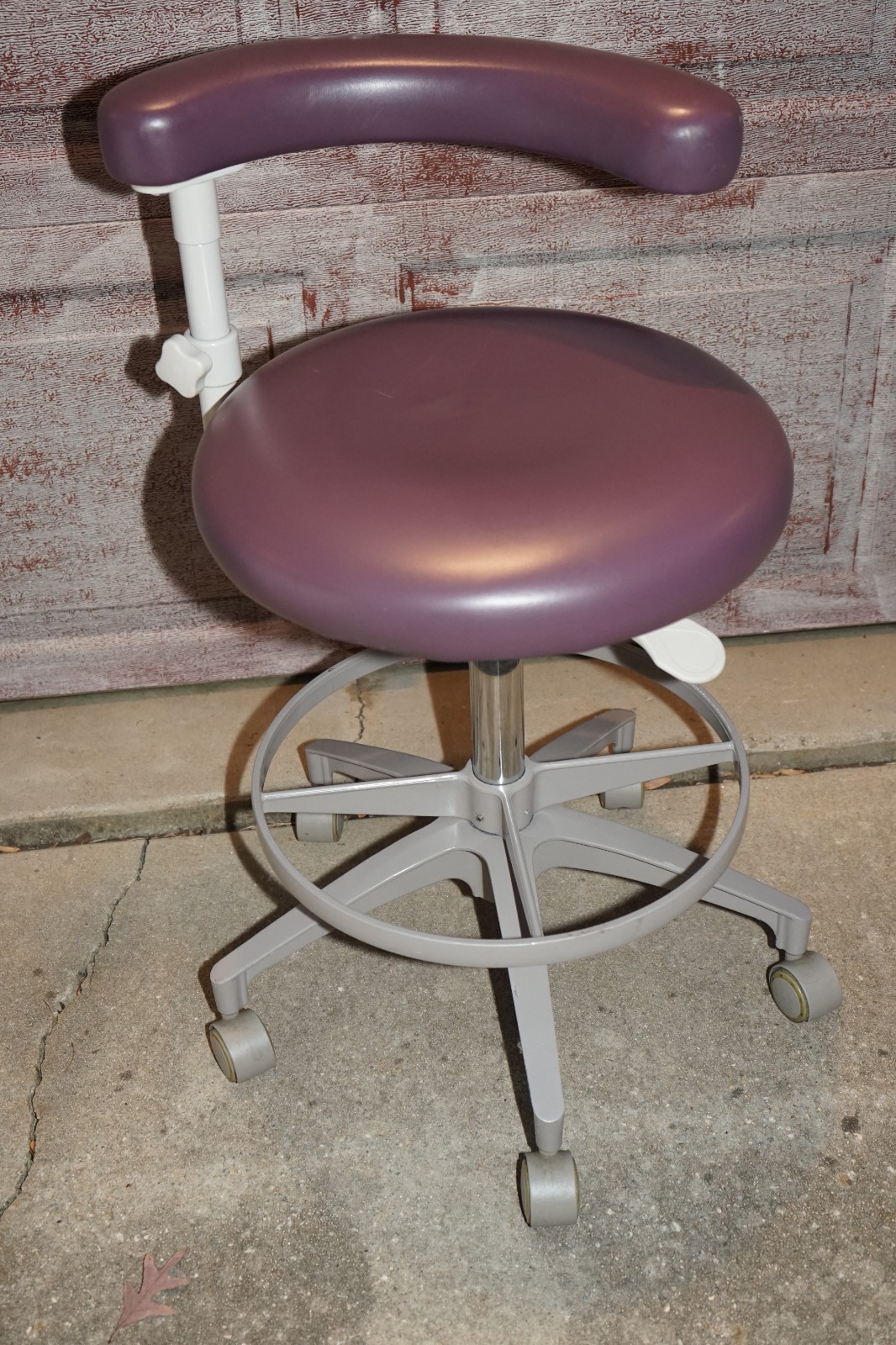 ^ Adec Dental Assistant Chair Adjustable Ergonomic Medical Stool with Armrest