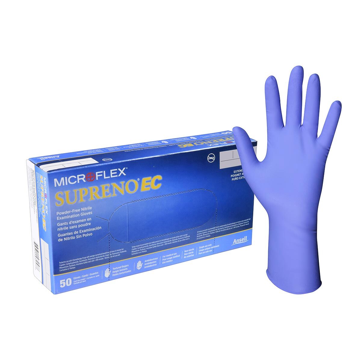 Microflex SEC-375XL Supreno EC Powder Free Nitrile Gloves – X-Large