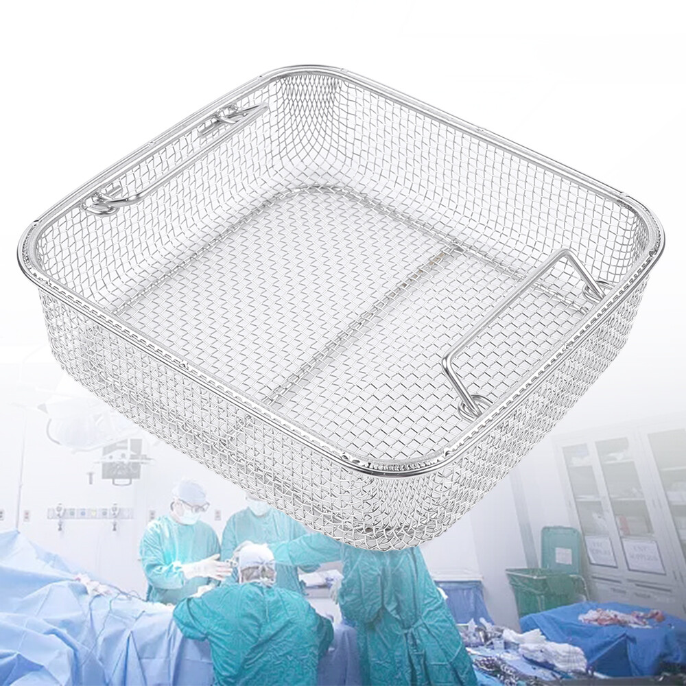 Kitchen Washing Basket Lab & Dental Medical Stainless Steel Sterilization Basket