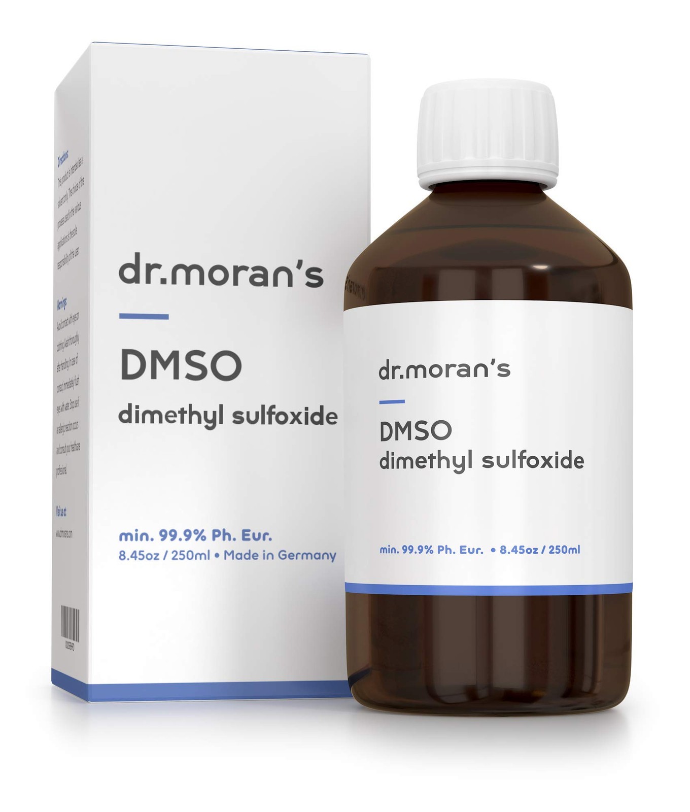 DMSO Pharma Grade 99.9% Pure Liquid 8.45 fl oz 250ml Amber Glass Bottle Germany
