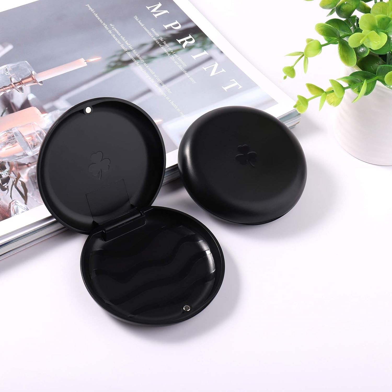 Durable Black Orthodontic Retainer Cases – Lockable & Easy to Clean (2 Pack)