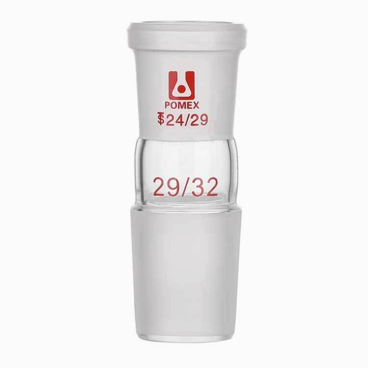 Glass Reducing Adapter From Male 29/32 To 24/29 FeMale Joint Lab Glassware