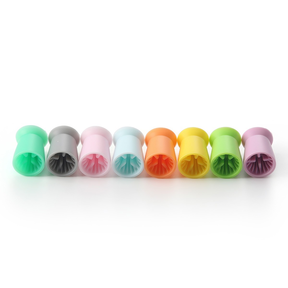 100pcs/box Dental Silicone Screw Prophy Cups Brush Copper HandleThreaded‌ Soft