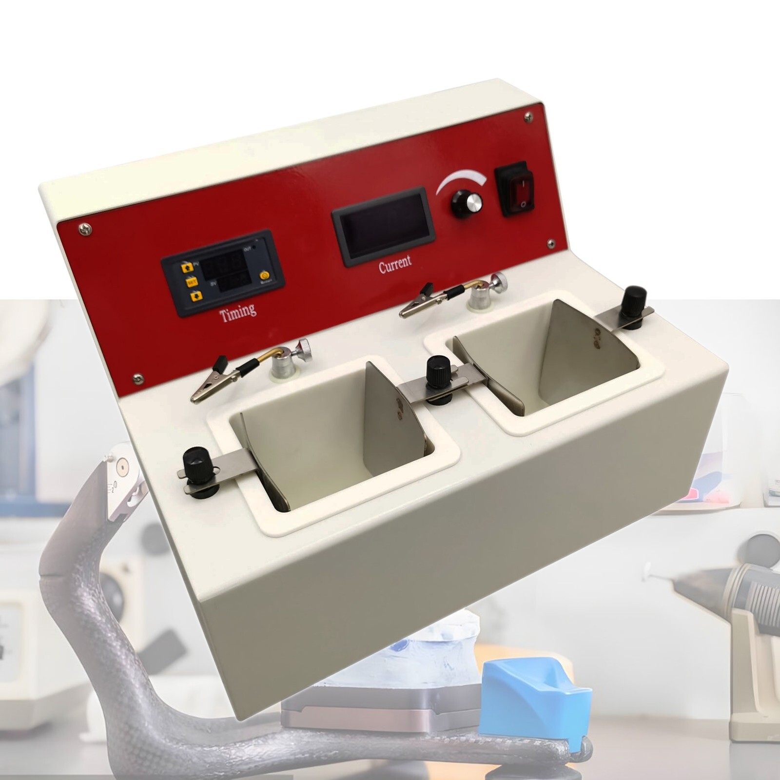 110V 250W lab Electrolytic Polisher Machine Electro Polisher with 2-basin