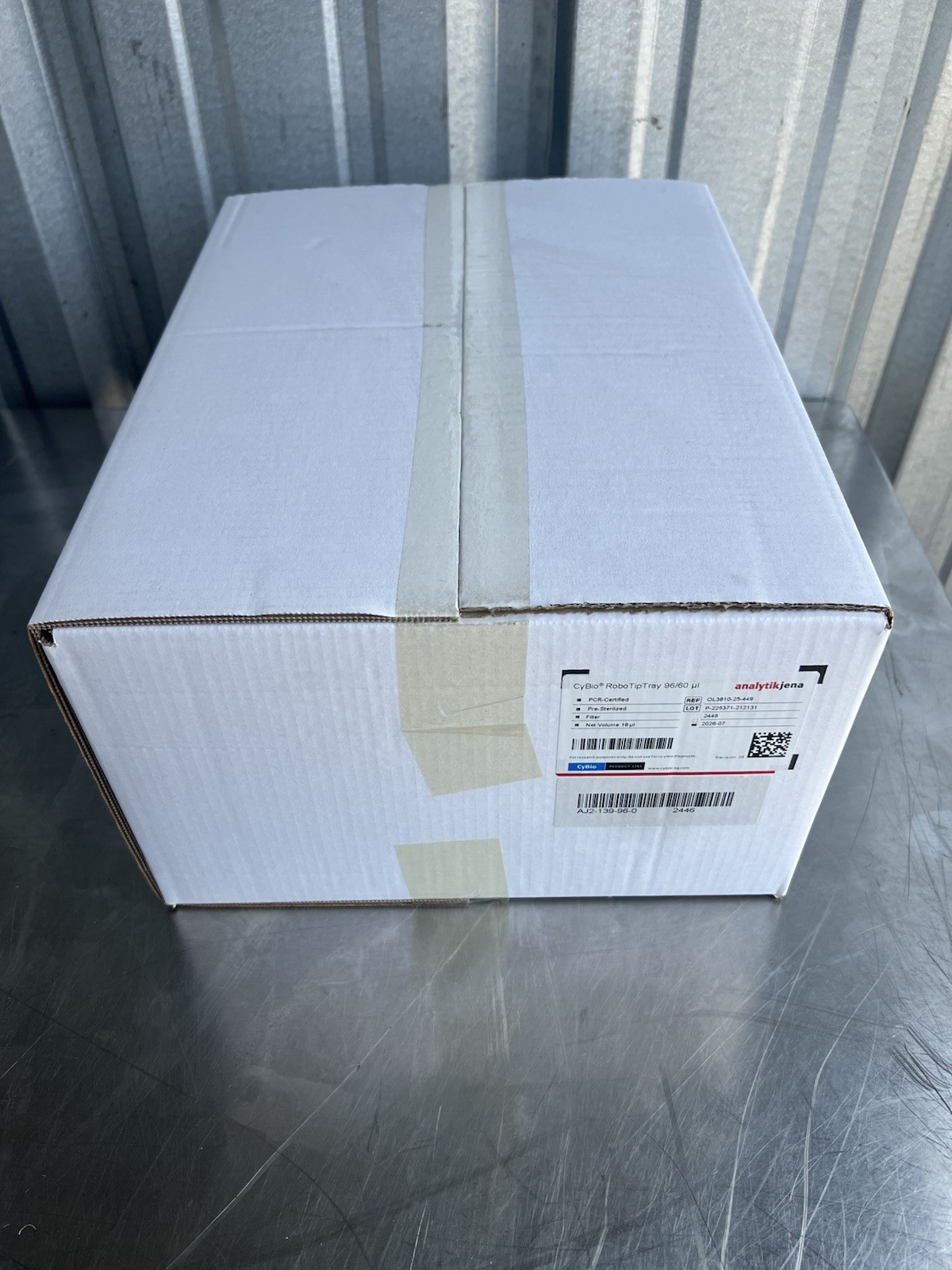 CyBio AnalytikJena OL3810-25-449 96/60uL Robo Tip Tray Case New Sealed