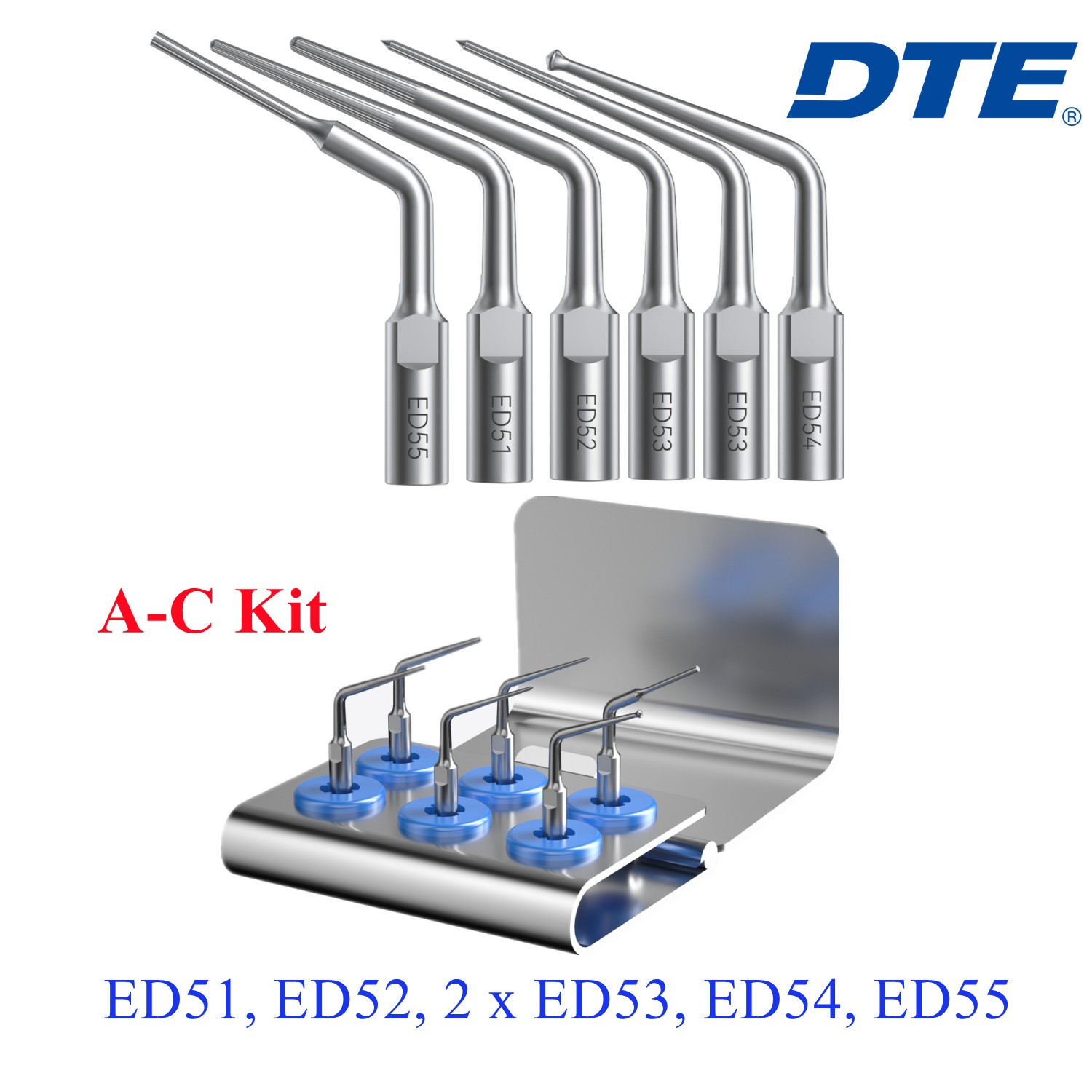 Woodpecker DTE Dr Castellucci’s Access Cavity Tip Kit Endodontic Tips ED51 ED55