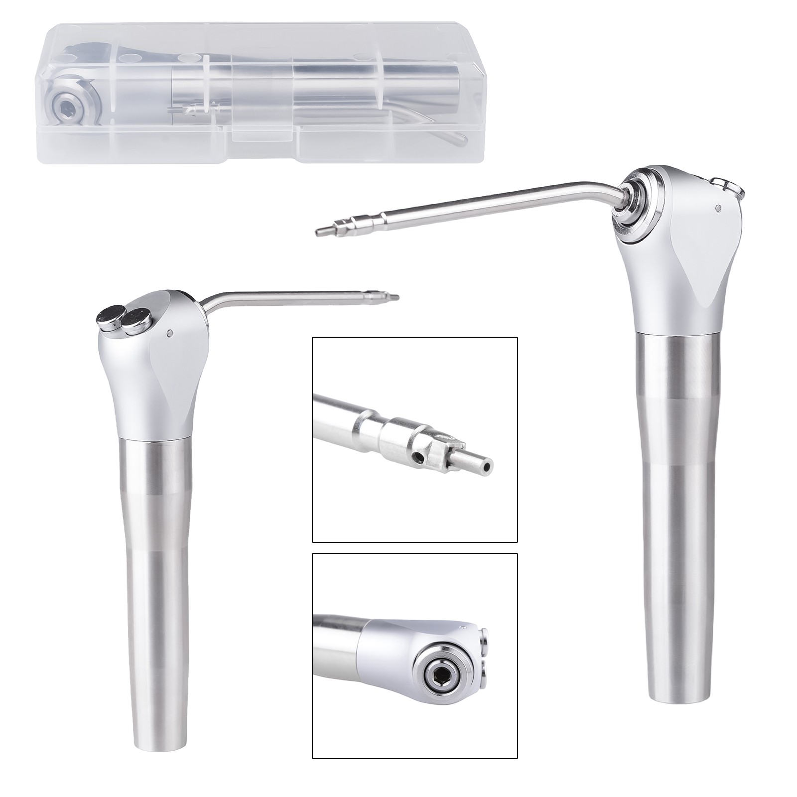 2PC Dental Air Water Spray Triple Syringe – 3-Way Handpiece with 4 Nozzle Tips