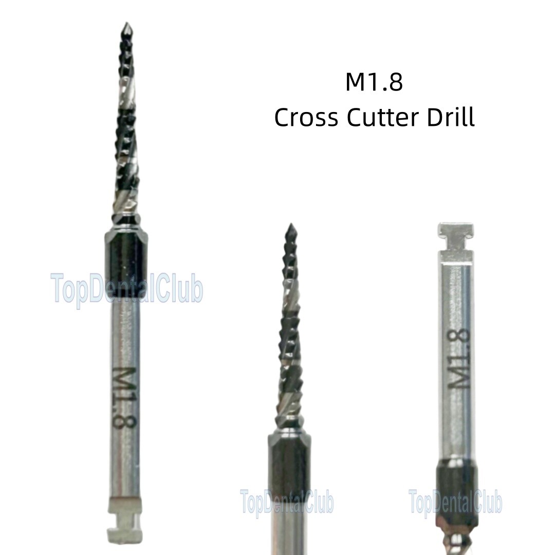M1.8 Dental Cross Cutter Drill Implant Bone Side Cut Debris Blade Fit Lindemann