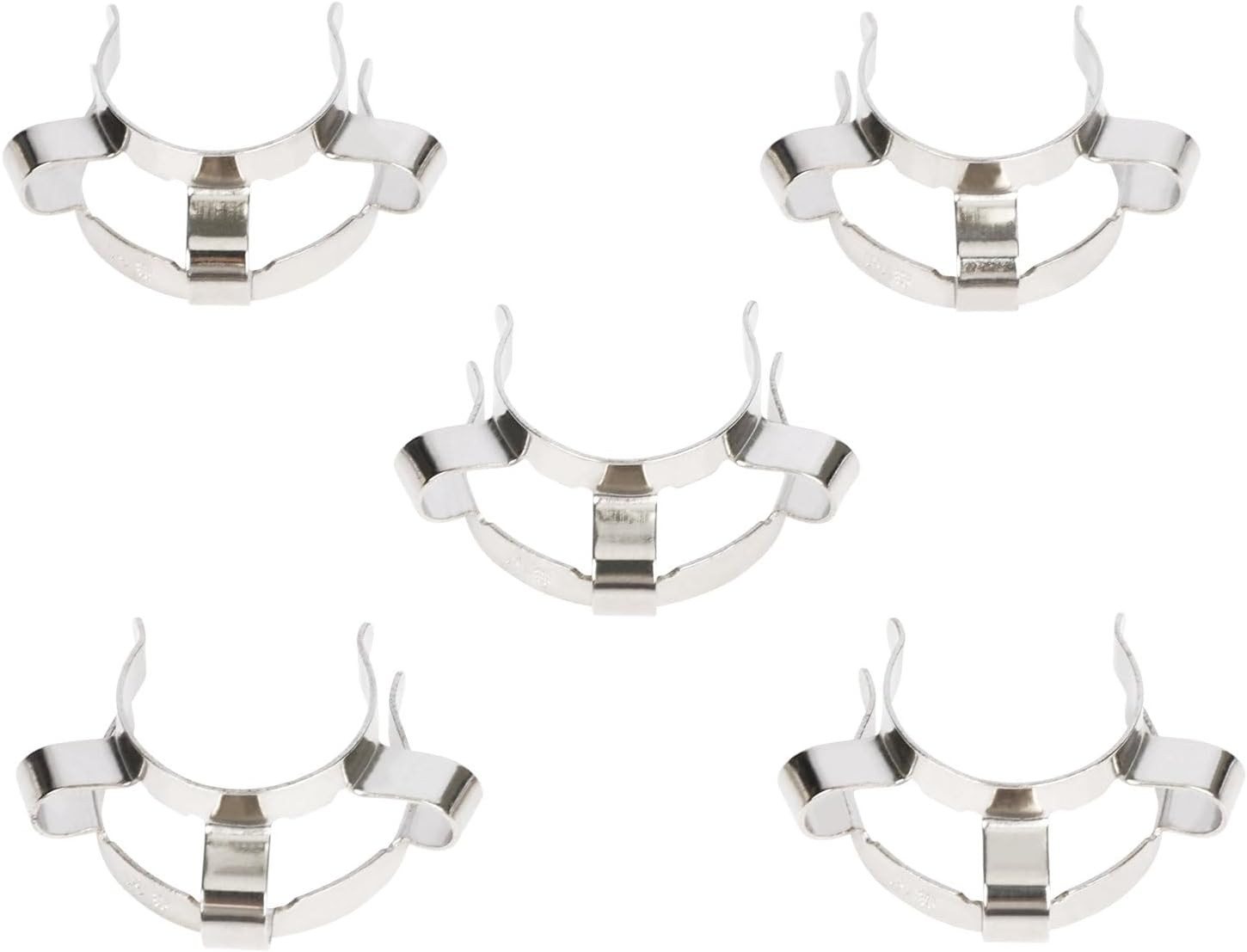 Metal Joint Clips for 19/22 Glass Ground Joint Lab Accessory, 5 Pieces Nickel-Pl