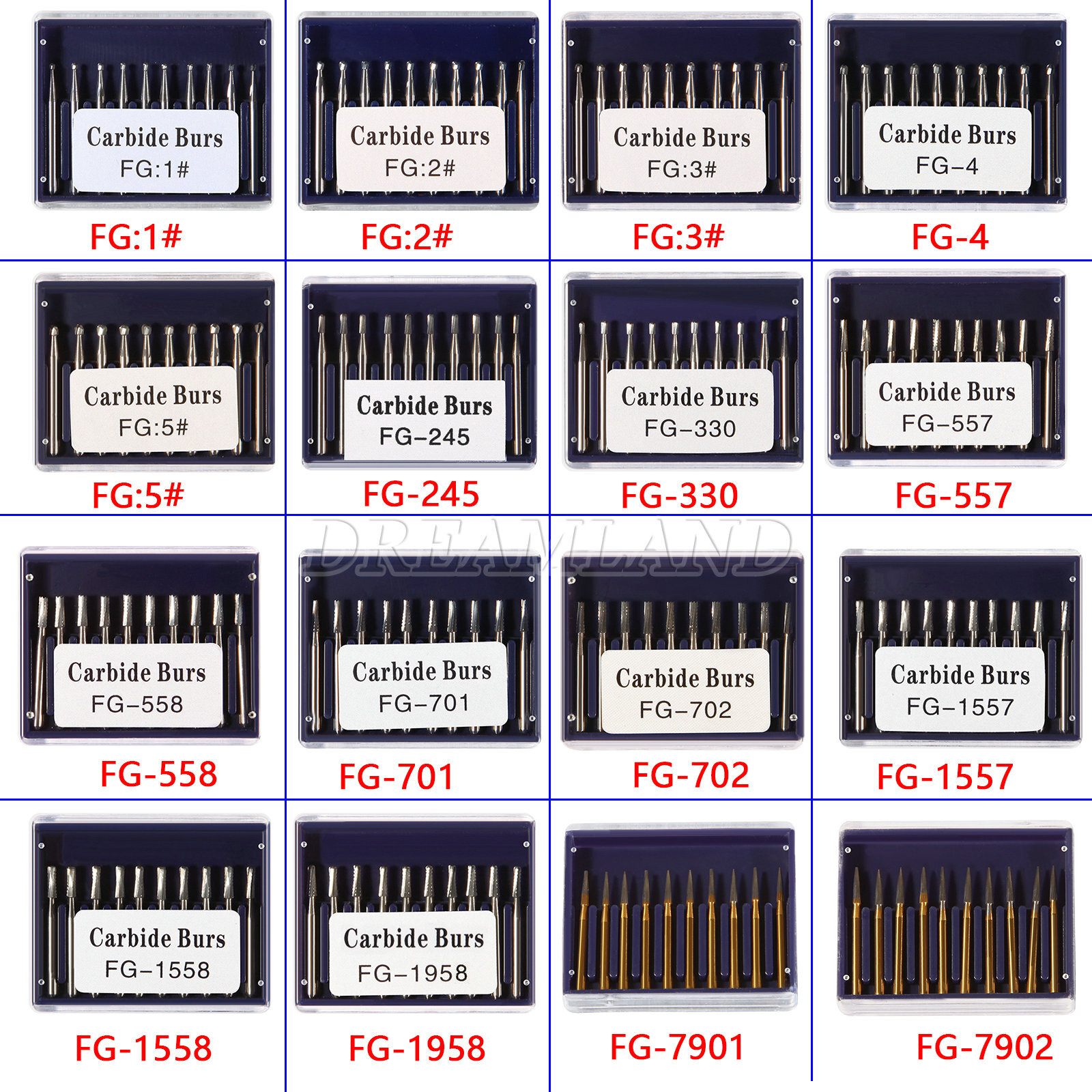 10pcs/kit Dental Tungsten Carbide Bur For High Fast Speed Handpiece C