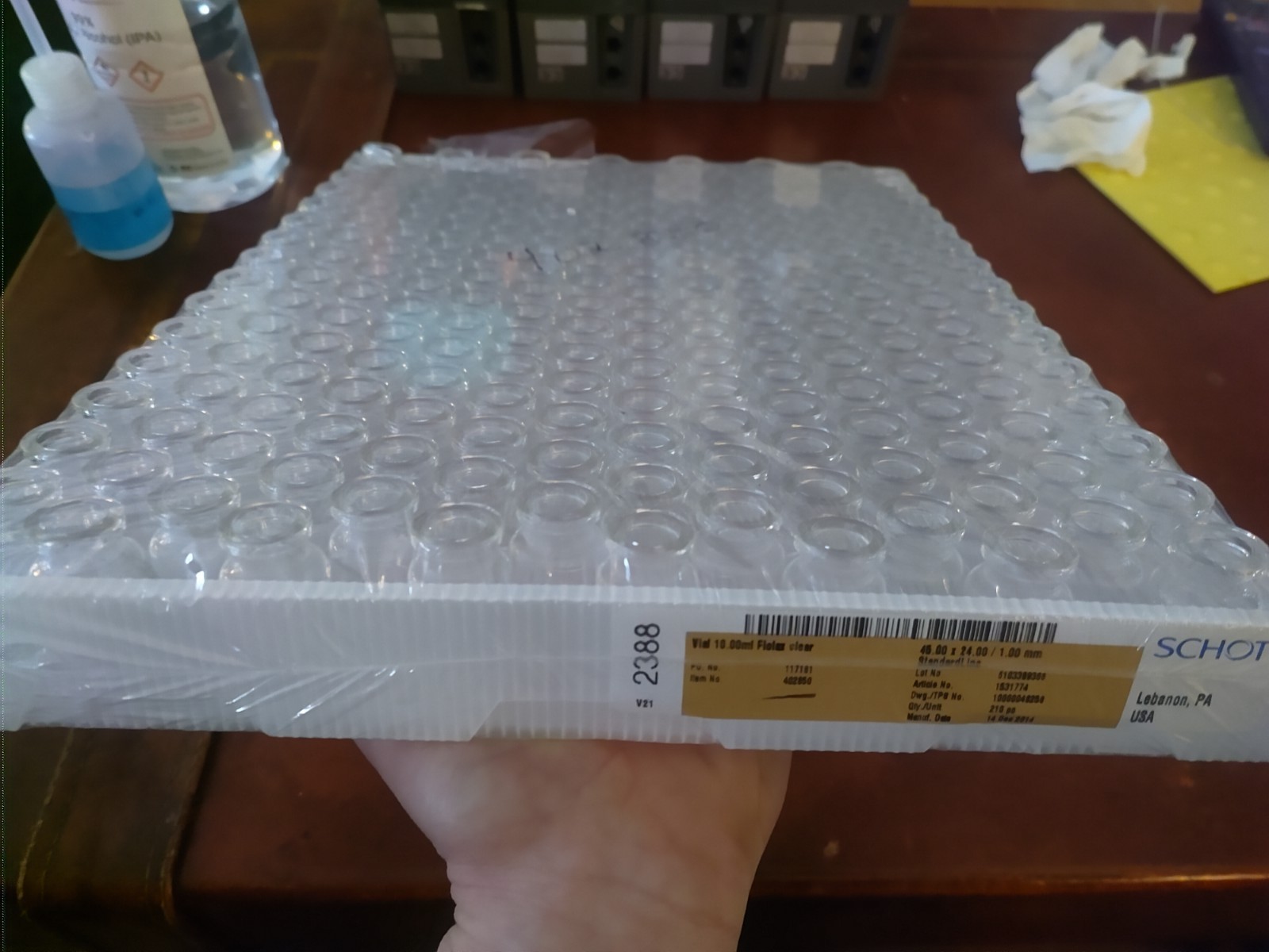 210pc Schott 10.00ml Fiolax Clear Article# 1531774 ( Crimp Top ) 45×24/1mm