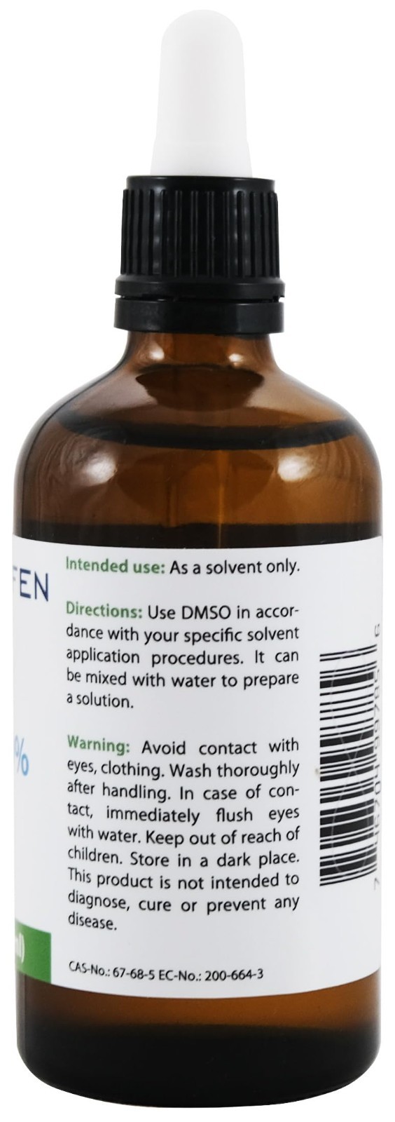 70% DMSO Liquid – Pharmaceutical Grade, High Purity, Low Odor, 3.4 Oz (100ml)