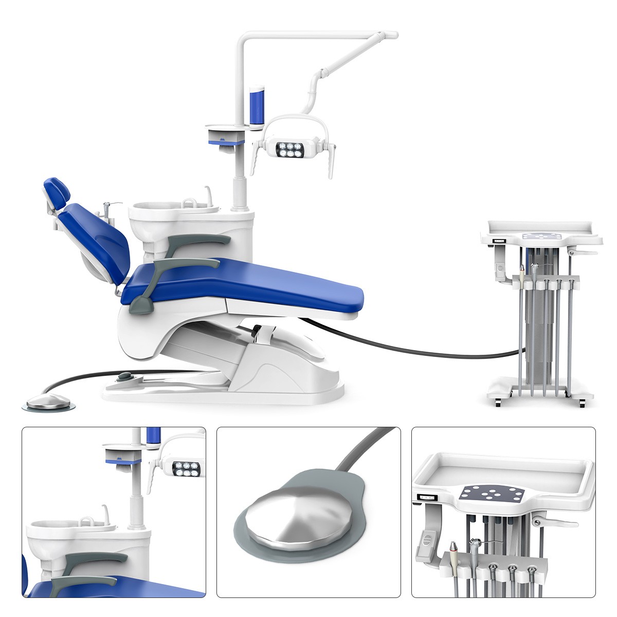 Dental Unit Chair Computer Controlled Motor Hard Leather Unidad de Silla Dental
