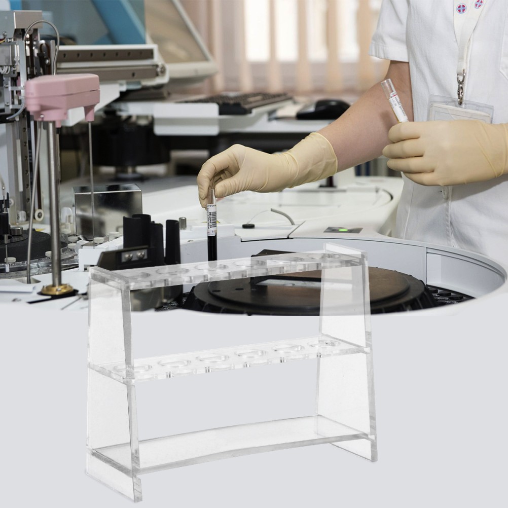 1 Set Durable Test Stand Transparent Holder with Ergonomic Design for Lab Use