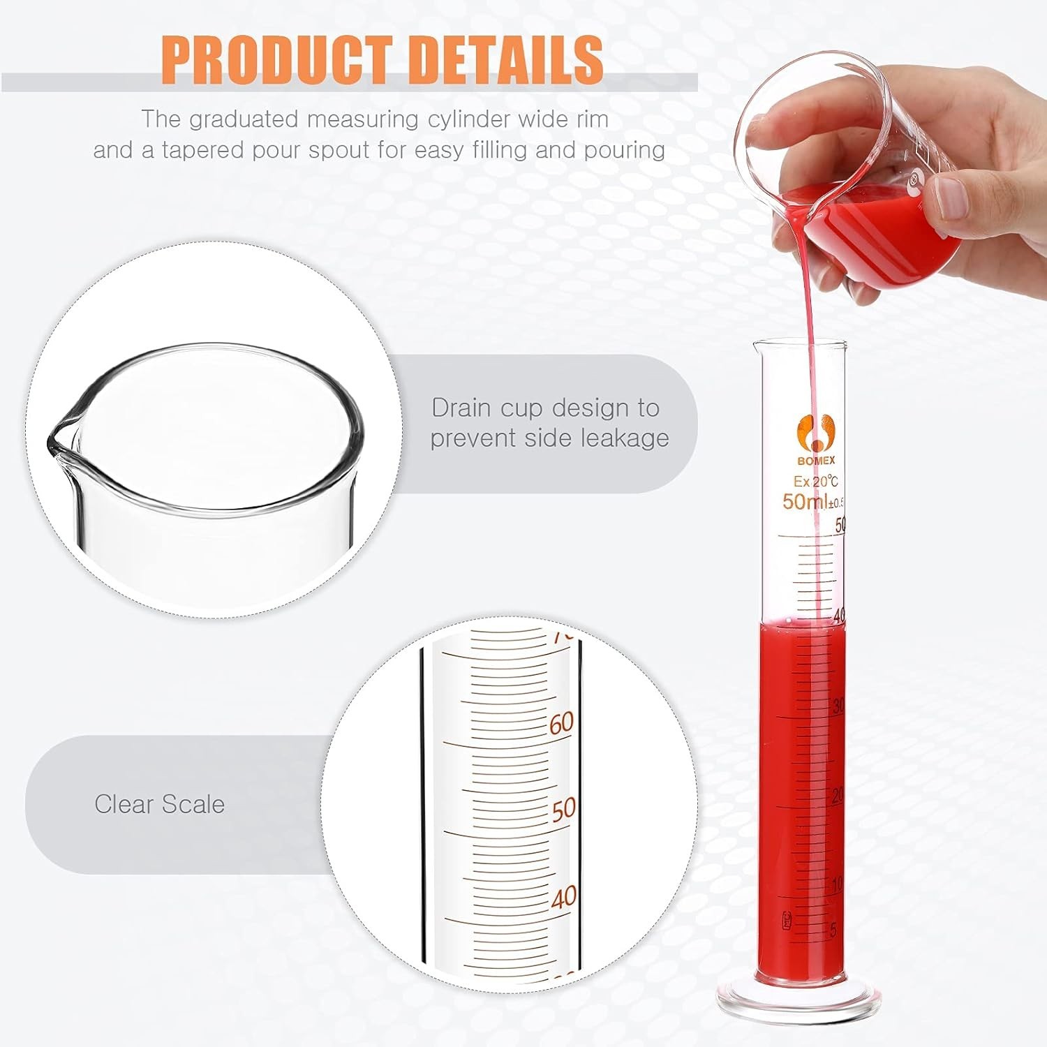 10 Pack Glass Lab Beaker Set Measuring Cup 50/100/250/500/1000, 5/10/ 50/100 …