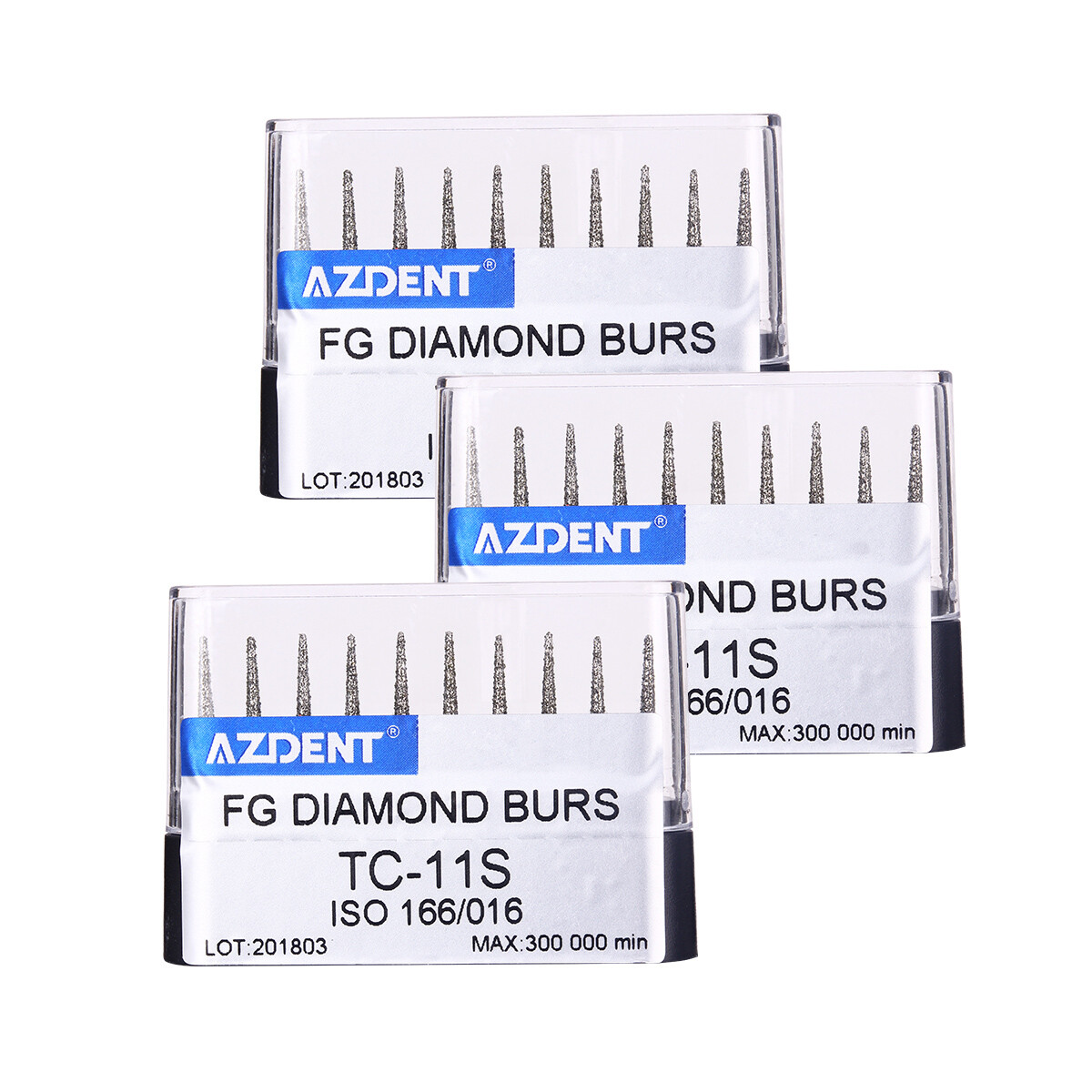 AZDENT Dental Super Coarse Diamond Burs Drills FG For High Speed Handpiece