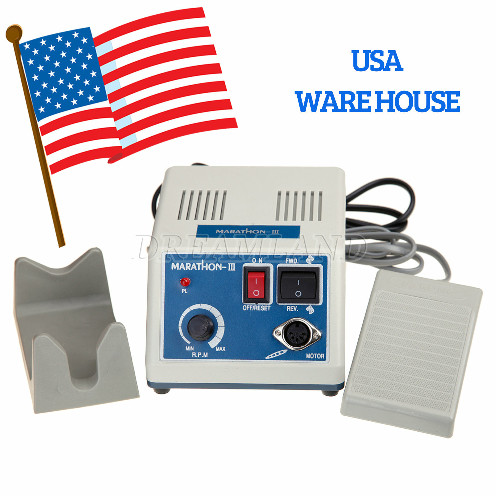 Dental Lab Marathon Micromotor N3 / 35K RPM Handpiece Polisher /10* Carbide Burs