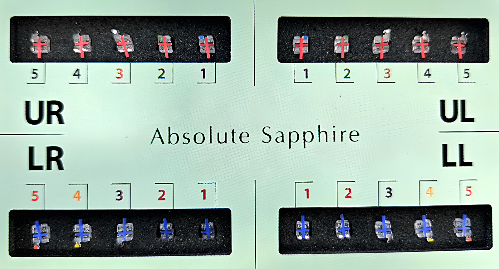 Garnet ABSOLUTE Dental Orthodontic Sapphire Brackets Braces-ROTH/MBT-$49.99/set