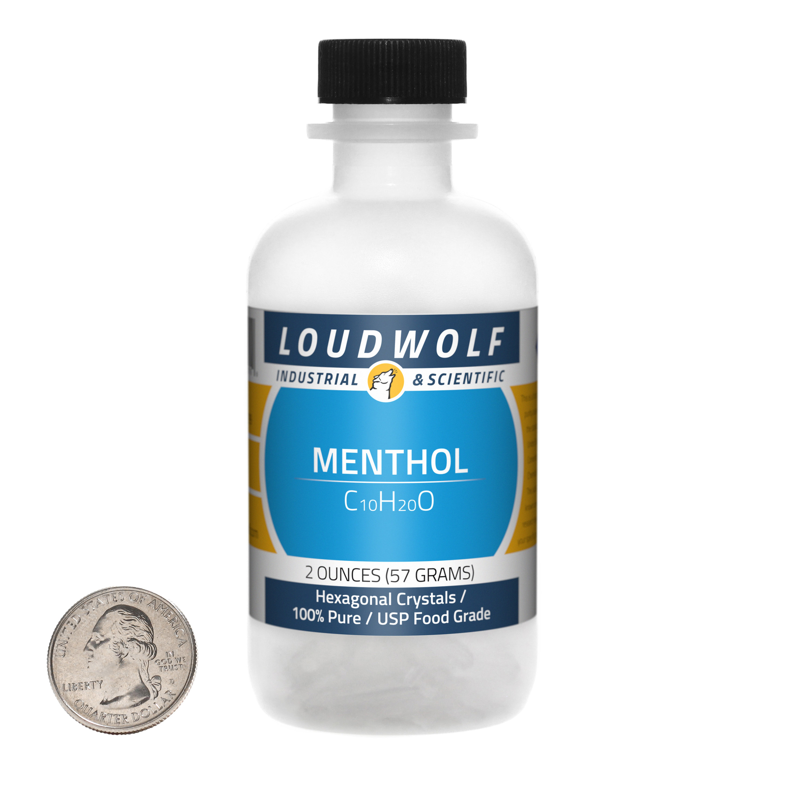 Menthol / 2 Ounce Bottle / 100% Pure USP Food Grade / Hexagonal Crystals / USA