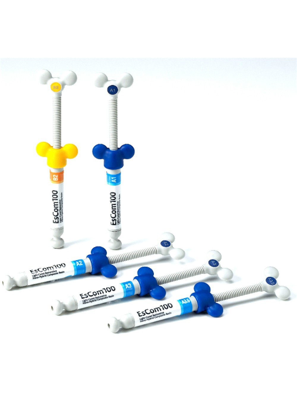 EsCom100 Spident Light-Cured Restorative NanoHybrid Dental Composite Resin Kit