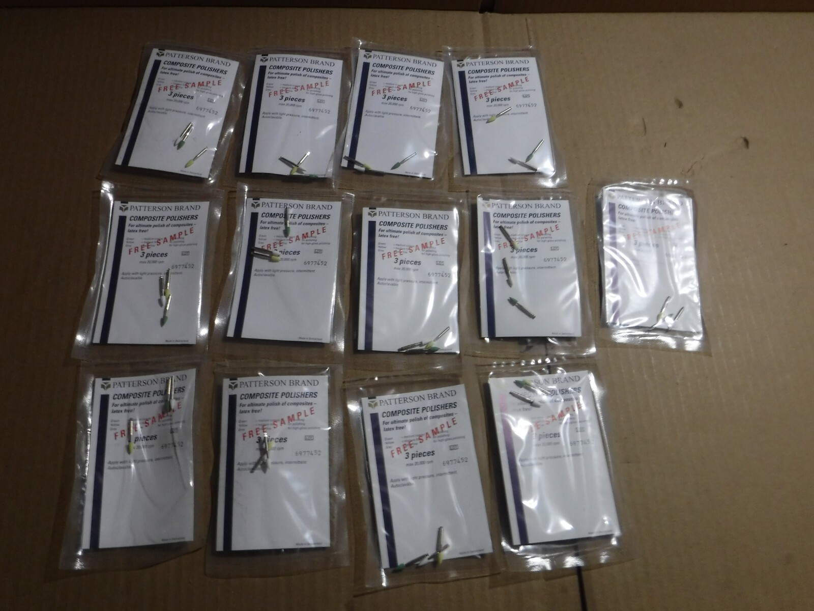 PATTERSON BRAND 6977452 COMPOSITE POLISHERS BITS LOT OF 13 PACKS