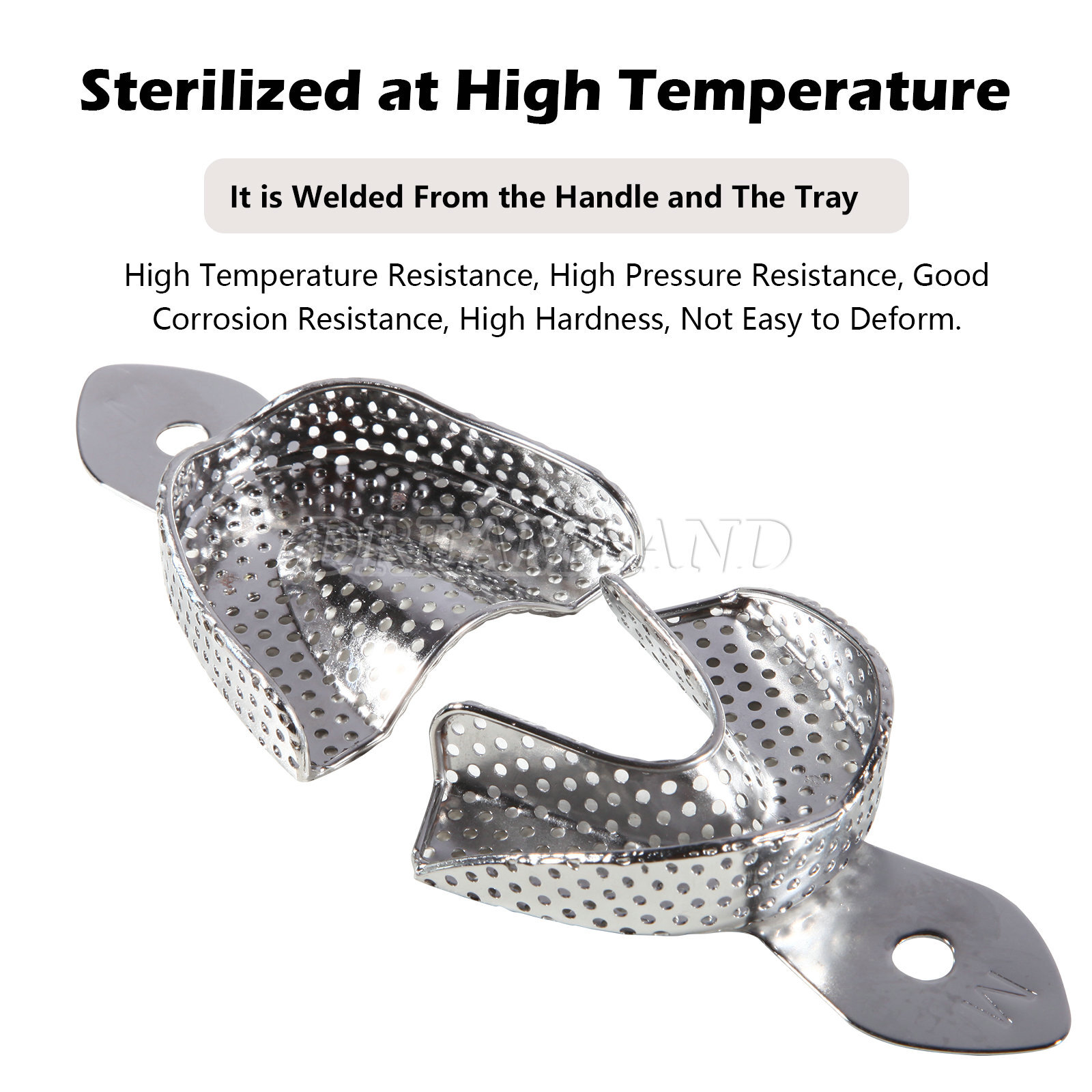 6 Dental Impression Trays PERFORATED Stainless Steel METAL Autoclavable
