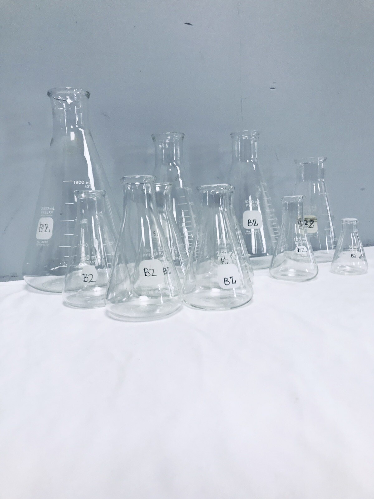 Pyrex Labware Lab Glassware 50 125 250 500 1000 2000 mL Narrow Mouth Flask
