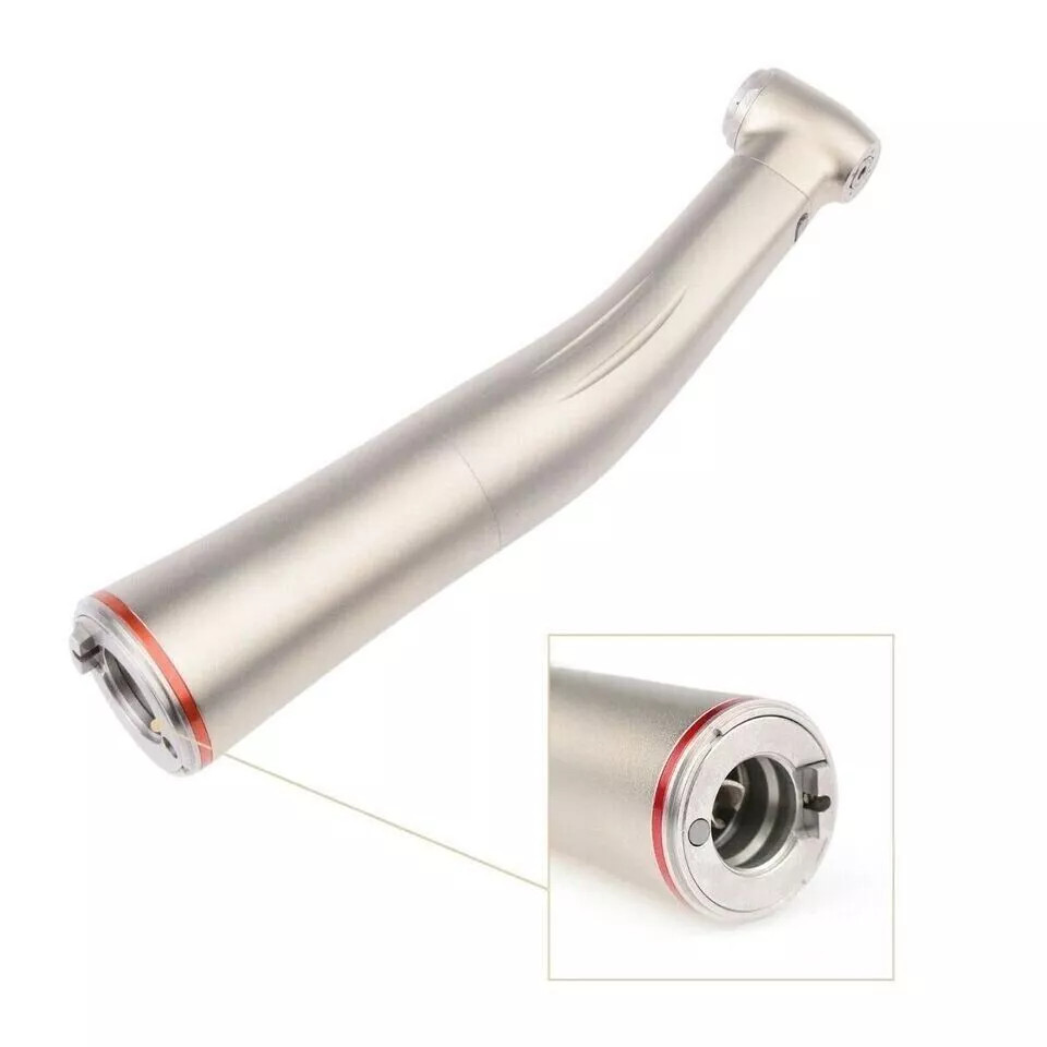 Waldent Increasing Fiber Optic Push Button Contra Angle 1:5 Red Ring Handpiece.