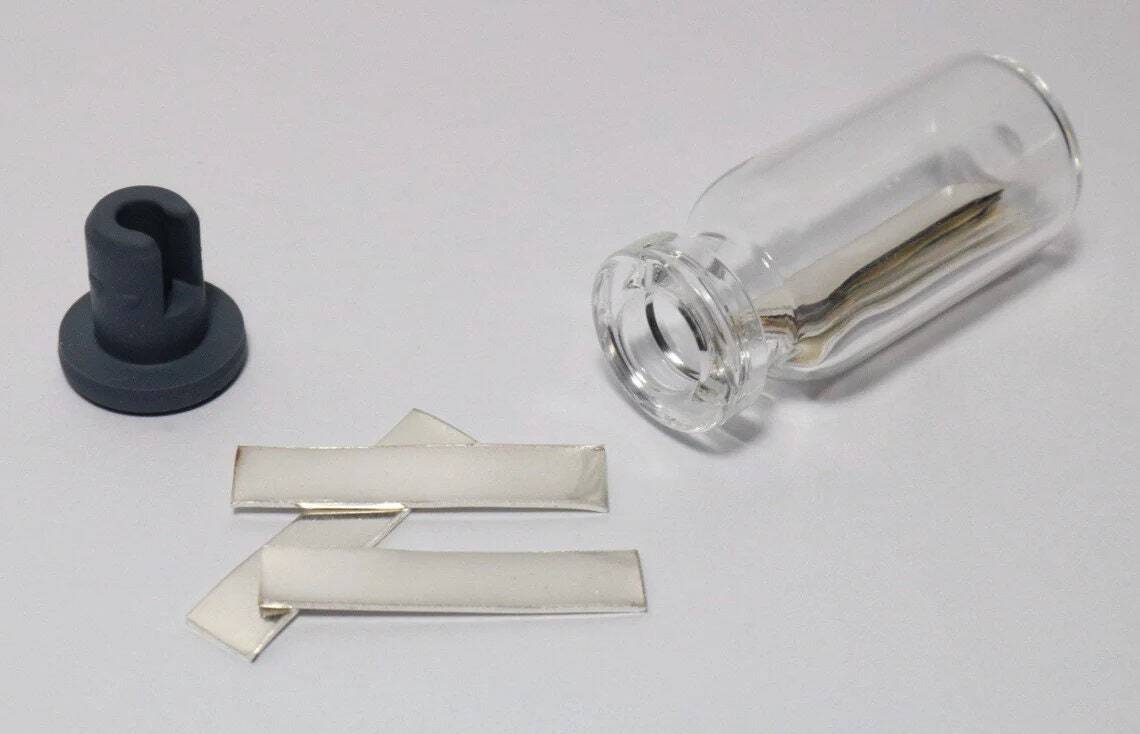 Silver metal strips/electrode 99.99% pure element 47 ag chemistry sample