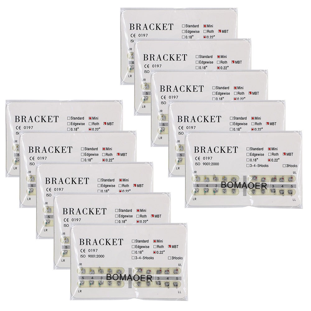 1-100 Packs Dental Orthodontic Bracket Braces Mini MBT 022 No hook 20pcs/Pack