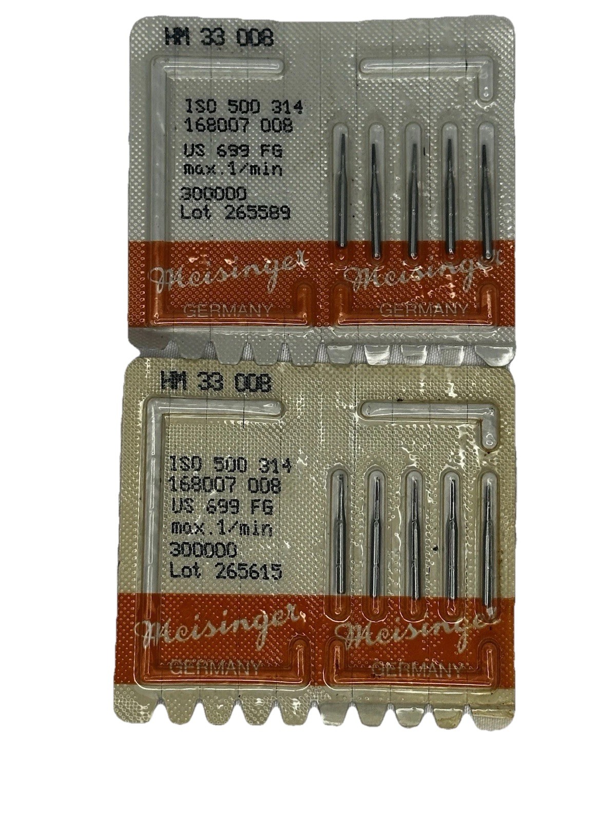 Meisinger Dental HM 33 008 Burs 2 Pack Operative Carbide Burs High Speed Rotary