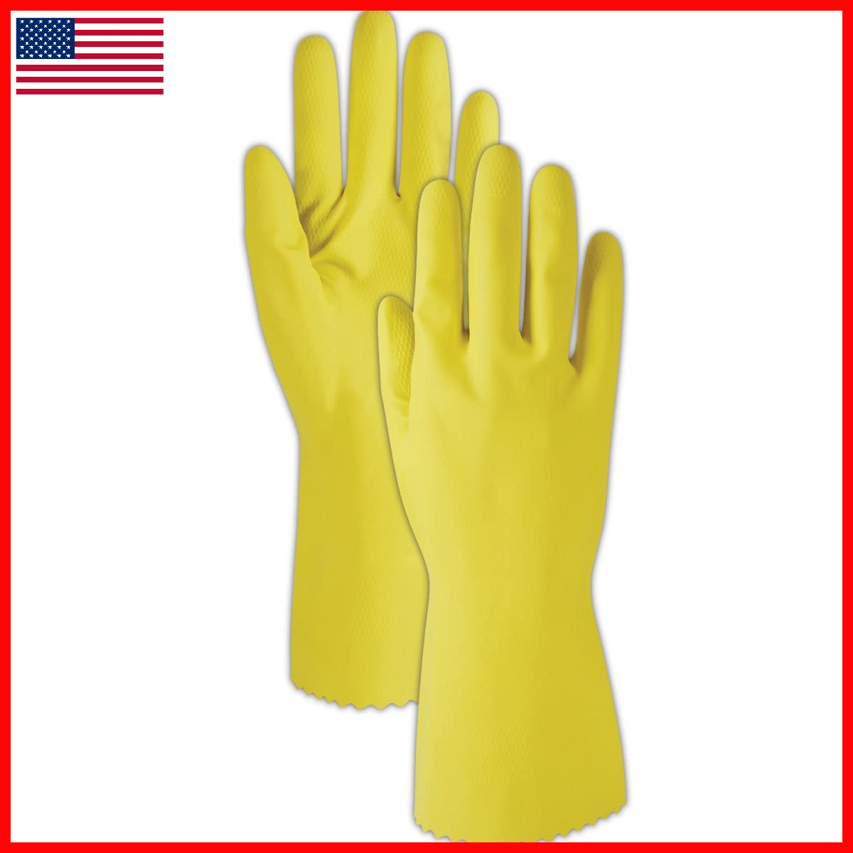 Magid Comfortflex 15 Mil Flock-Lined Latex Cleaning Gloves 96 Pairs 626 626L-8