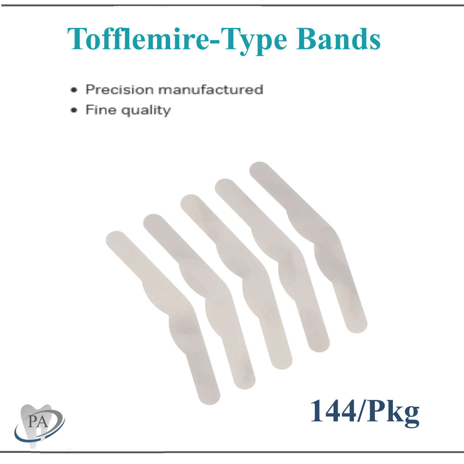Dental Tofflemire Stainless Steel Matrix Bands #1, #2, #3, #4 – Upto 144/Pkg US