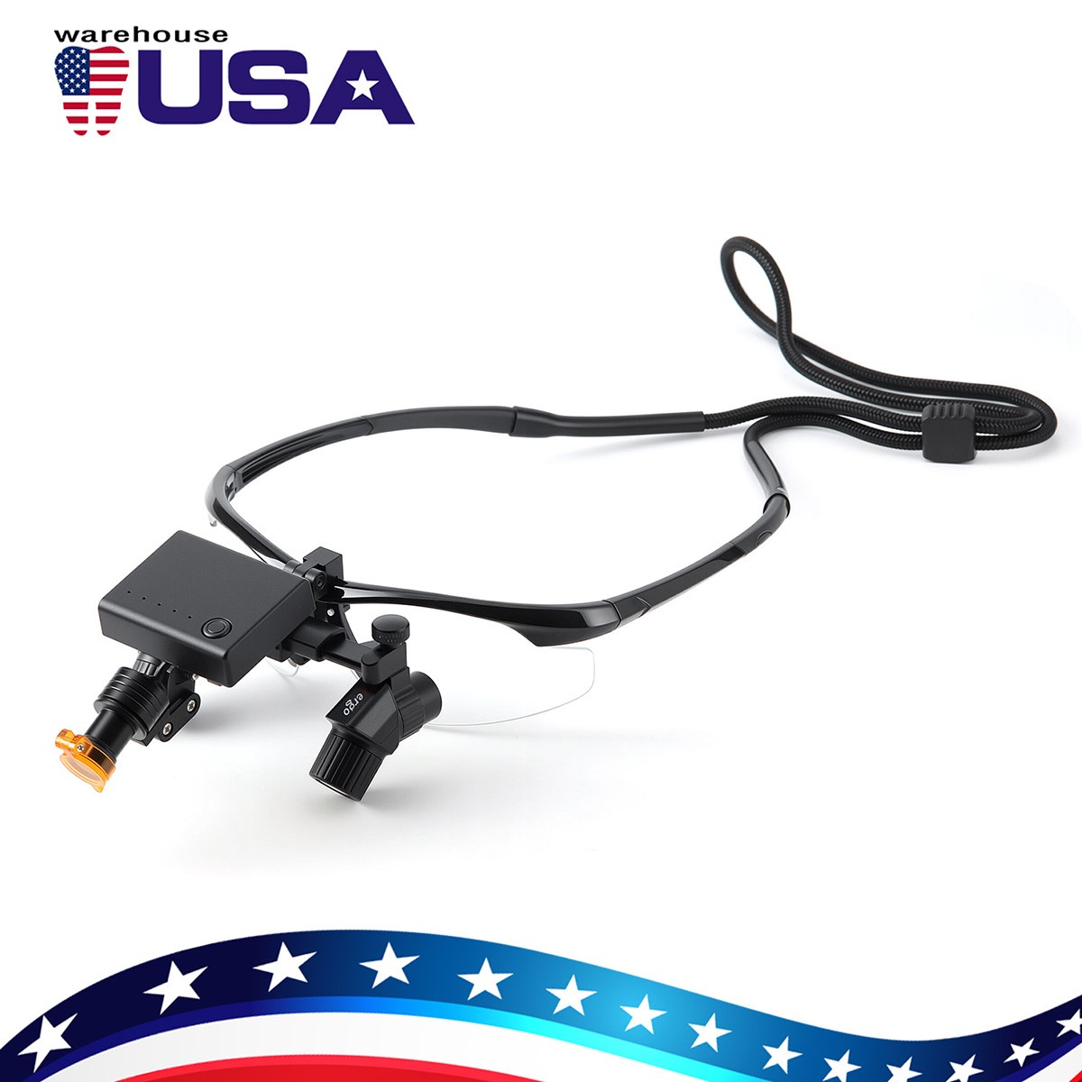 4.0x Dental Loupes Surgical Medical Magnifier Binocular Ergo + LED 5W Headlight