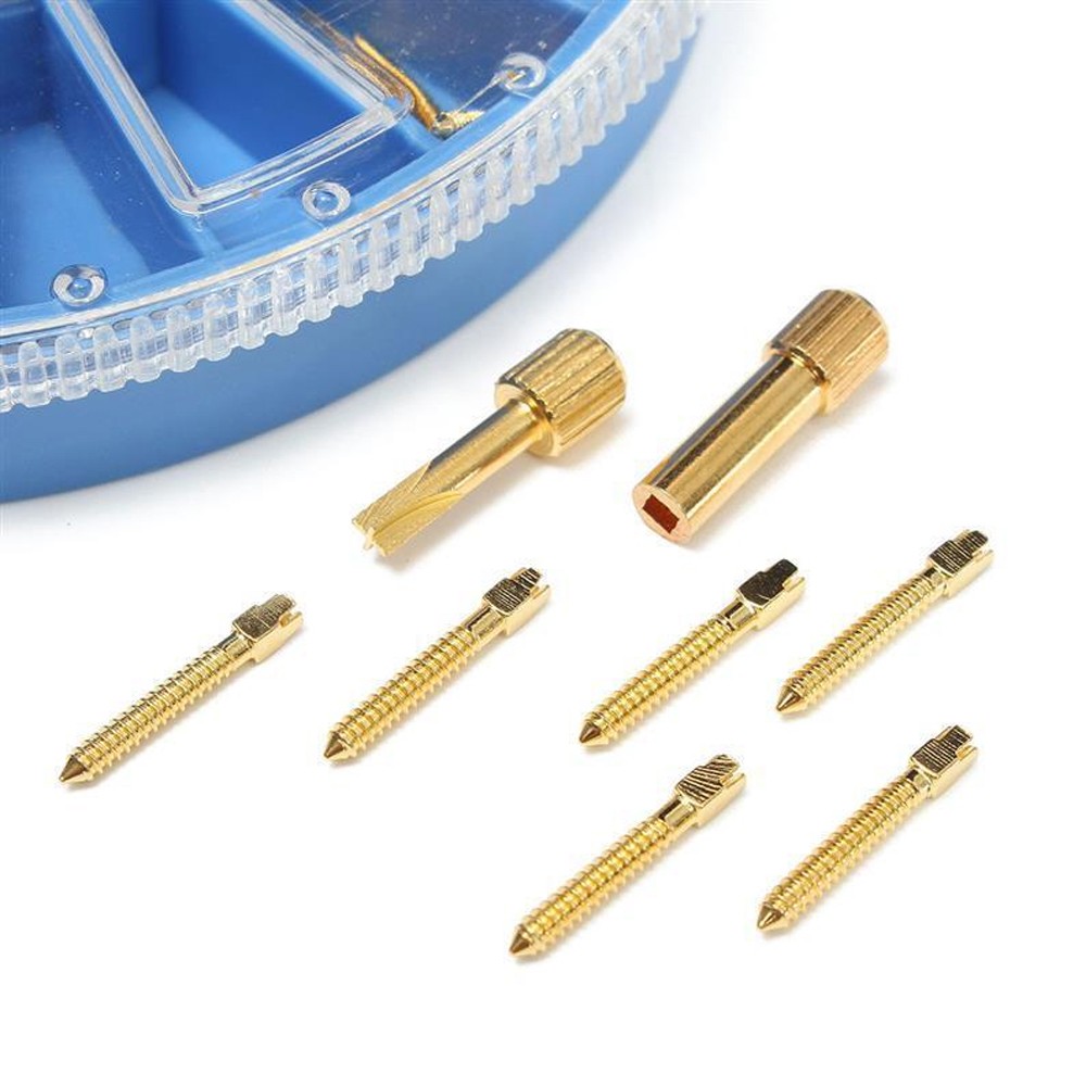 120/240PCS Dental Screw Post Authentic Complete Kit Gold 2 Key Wrench Tool