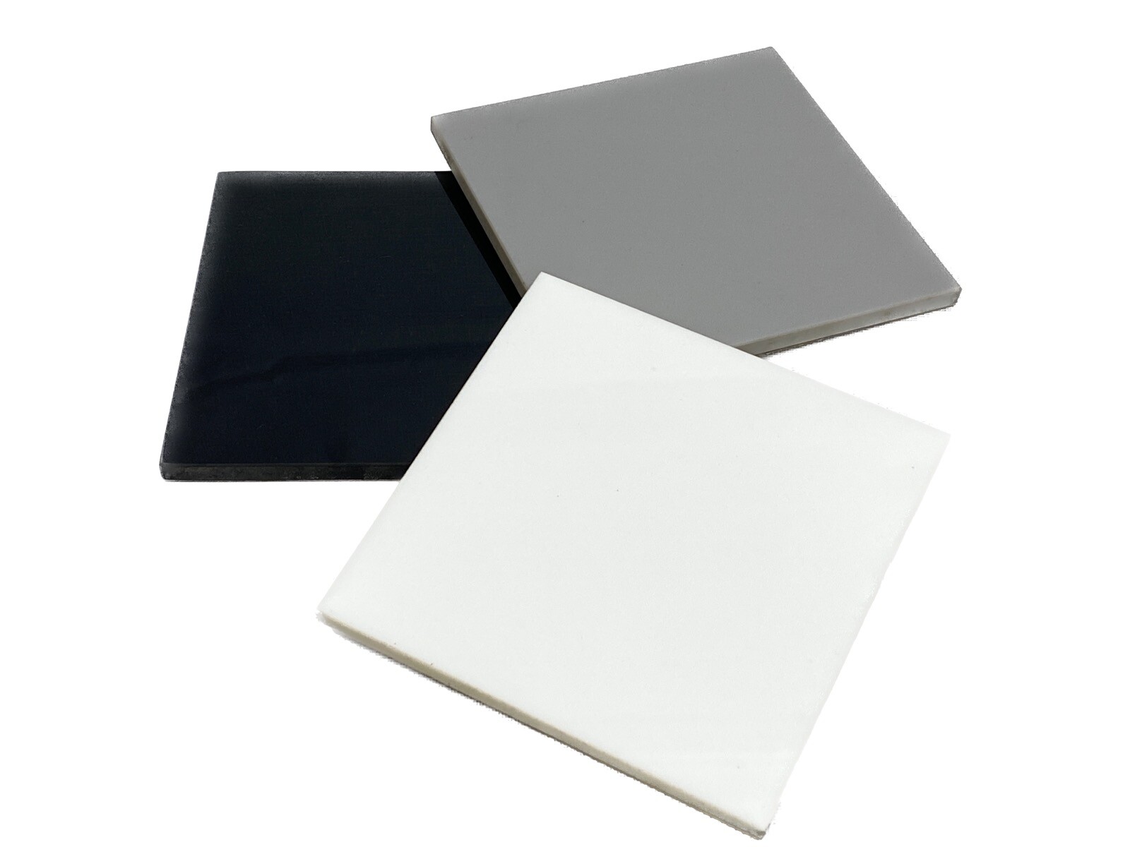 Laboratory Sample Ceramic Tile Squares 6” x 6” x 3/8” Black White Gray