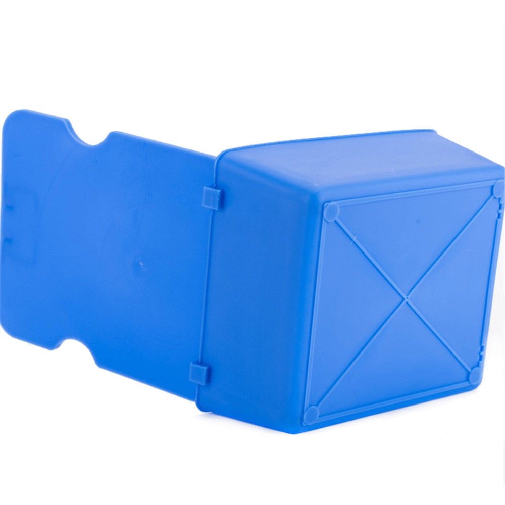 Dental Lab Plastic Working Case Pan Tray With Stainless-Steel Clip Holder Blue