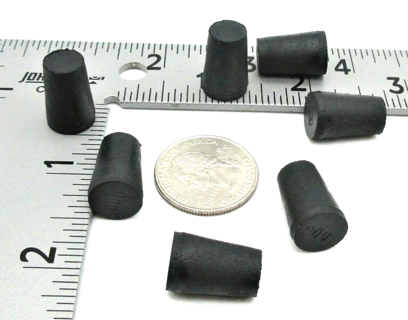Solid Tapered Rubber Stoppers Fits 3/8″ to 7/16″ Holes Various Pack Sizes