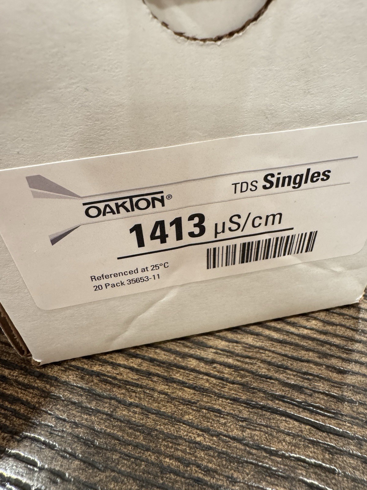 Oakton 35653-11 Cal Solution, Ec, 1413 Us/Cm, 20 Ml, Pk20